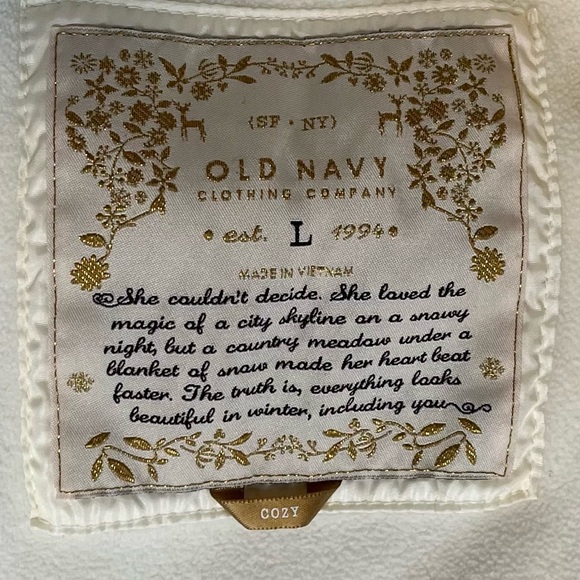 Old Navy cream collared puffer best in cream - Picture 5 of 5